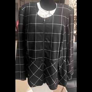 Black and white dressy blazer